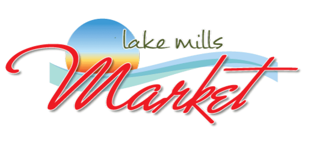 A theme logo of Lake Mills Market